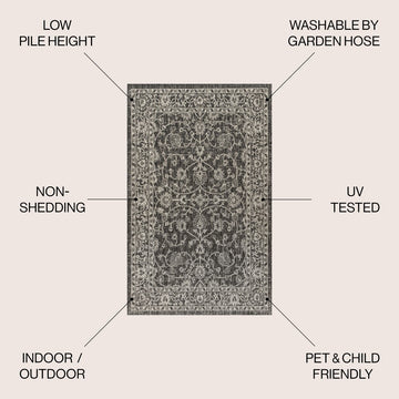 Palazzo Vine And Border Textured Weave Indoor/outdoor Area Rug